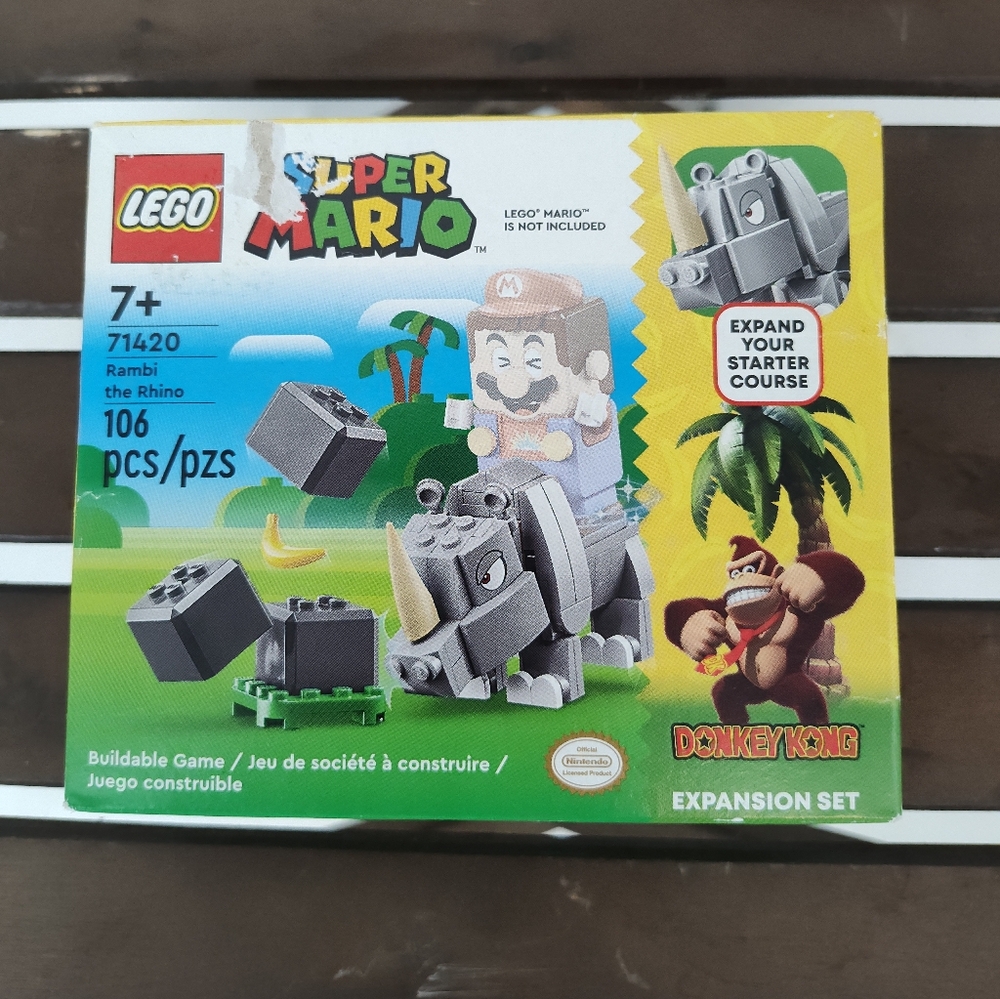 LEGO New In Box Super Mario Donkey Kong Rambi The Rhino Expansion Set #71420